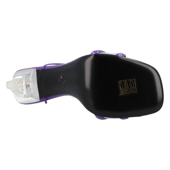 Valentino Purple Leather Chain Sandals Purple - Picture 4 of 6